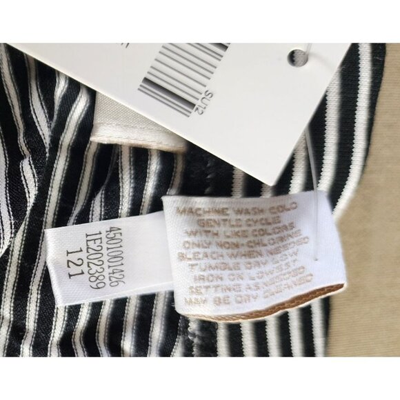 Chico’s Black & Neutral Striped Maxi Skirt Size 1 | Stylish Pull-On Long Skirt - Picture 11 of 12